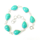 925 stříbrný náramek z drahokamů slza