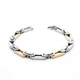 Bracelet à maillons ovales en acier inoxydable 316L et anodisé doré