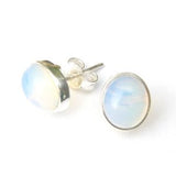 925 Sterling Silver Large Oval Gemstone Stud Earrings