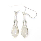 Náušnice z drahých kamenů s dlouhým keltským uzlem ze stříbra 925