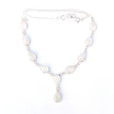 Náhrdelník z drahokamů 925 Sterling Silver Teardrop