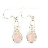 Boucles d'oreilles en argent sterling 925 avec nœud celtique ovale et pierres précieuses