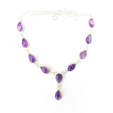 Náhrdelník z drahokamů 925 Sterling Silver Teardrop