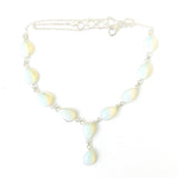 Náhrdelník z drahokamů 925 Sterling Silver Teardrop