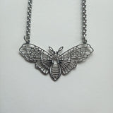 316L Stainless Steel Moth Necklace