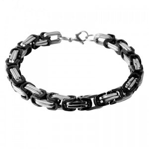 316L Stainless Steel and Black Bizantine Bracelet