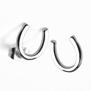 316L Stainless Steel Lucky Horse Shoe Studs