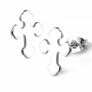 316L Stainless Steel Gothic Crosses Studs