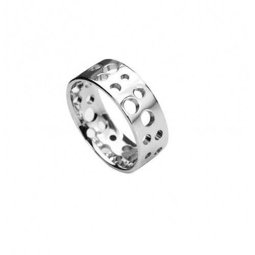 316L Stainless Steel Ring with Drilled Circular Holes