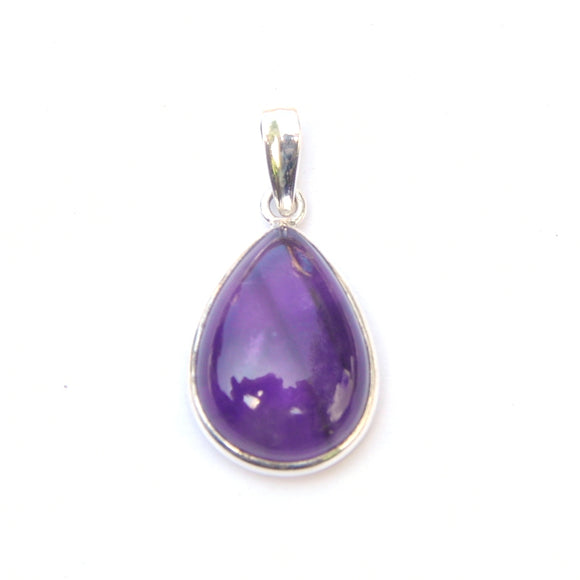 925 Sterling Silver Medium Teardrop Gemstone Pendant