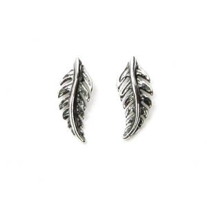 925 Sterling Silver Feather Stud Earrings