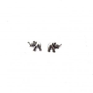 925 Sterling Silver Elephant Stud Earrings