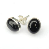 925 Sterling Silver Large Oval Gemstone Stud Earrings