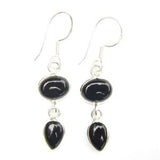 925 Sterling Silver Double Drop Gemstone Earrings