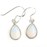 925 Sterling Silver Double Framed Teardrop Gemstone Earrings