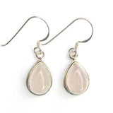 925 Sterling Silver Double Framed Teardrop Gemstone Earrings