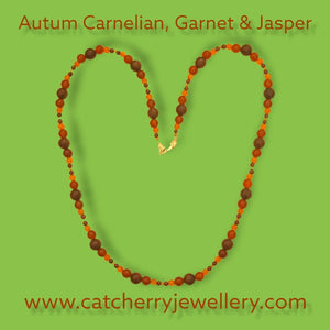 24" Autumn Gemstone Necklace