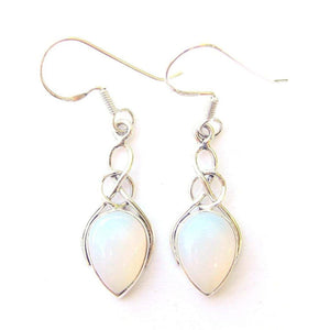 925 Sterling Silver Inverted Teardrop Celtic Knot Earrings