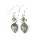 925 Sterling Silver Goddess Moon Earrings