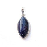 925 Sterling Silver Medium Marquise Gemstone Pendant.