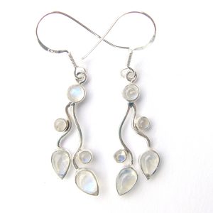 925 Sterling Silver Multi Gemstone Earrings