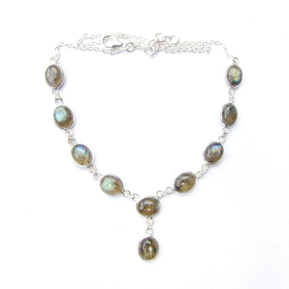 Pendentif Labradorite "Capucine" - Ovale - Argent 925 - France Minéraux Pendentif Labradorite "Capucine" - Ovale - Argent 925 - France Minéraux