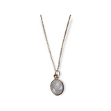 925 Sterling Silver Small Oval Gemstone Pendant