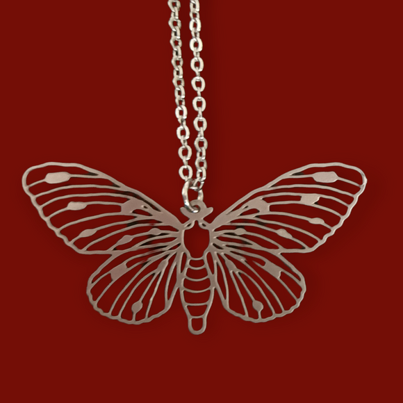 Motýlí náhrdelník z nerezové oceli 316L