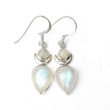 925 Sterling Silver Goddess Moon Earrings