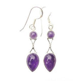 925 Sterling Silver Slim Goddess Gemstone Earrings