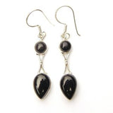 925 Sterling Silver Slim Goddess Gemstone Earrings