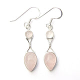 925 Sterling Silver Slim Goddess Gemstone Earrings