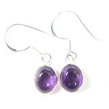 925 Sterling Silver Small Oval Gemstone Earrings