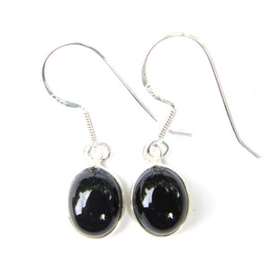 925 Sterling Silver Small Oval Gemstone Earrings