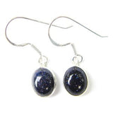 925 Sterling Silver Small Oval Gemstone Earrings