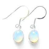 925 Sterling Silver Small Oval Gemstone Earrings