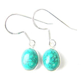 925 Sterling Silver Small Oval Gemstone Earrings