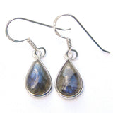 925 Sterling Silver Small Teardrop Gemstone Earrings