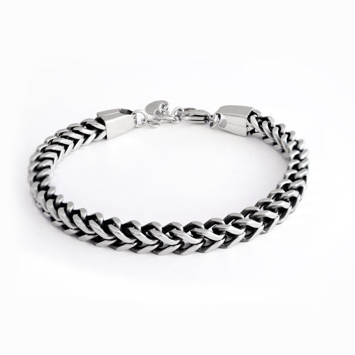 316L Stainless Steel 4mm Square Curb Bracelet