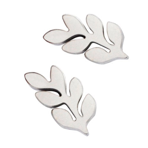 316L Stainless Steel Leaves Studs